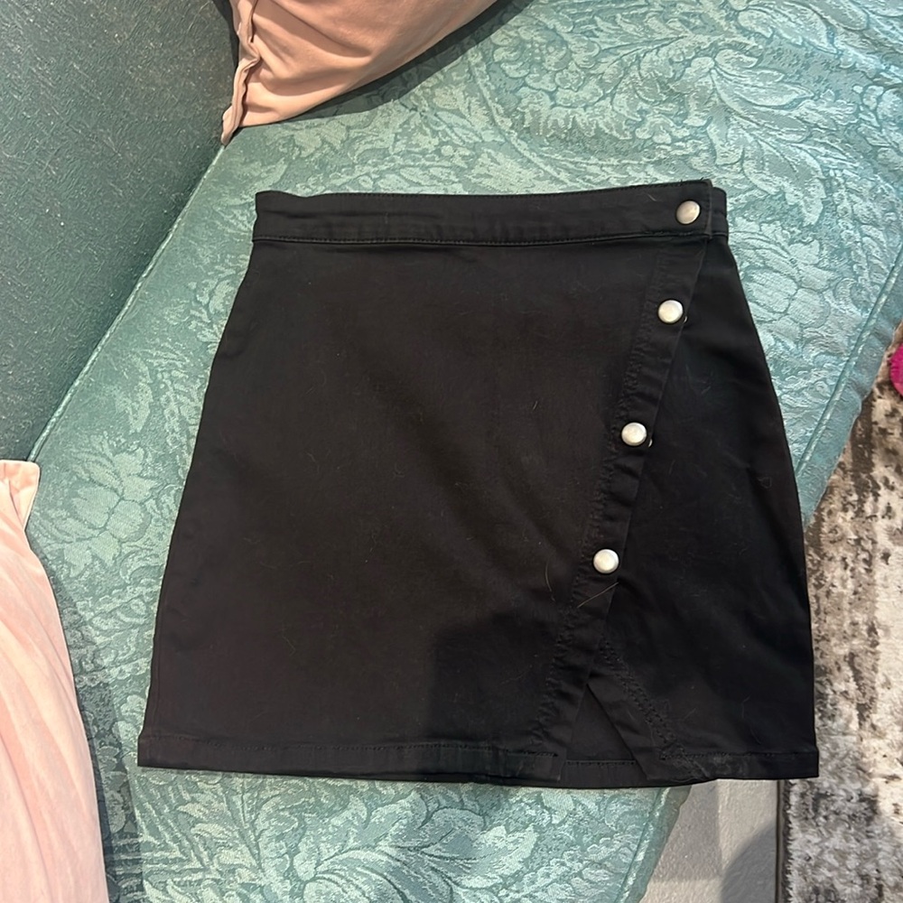 Free people wrap diagonal button down cargo skirt